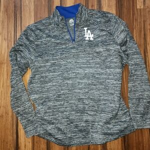 Gray Quarter-Zip Pullover with LA Logo